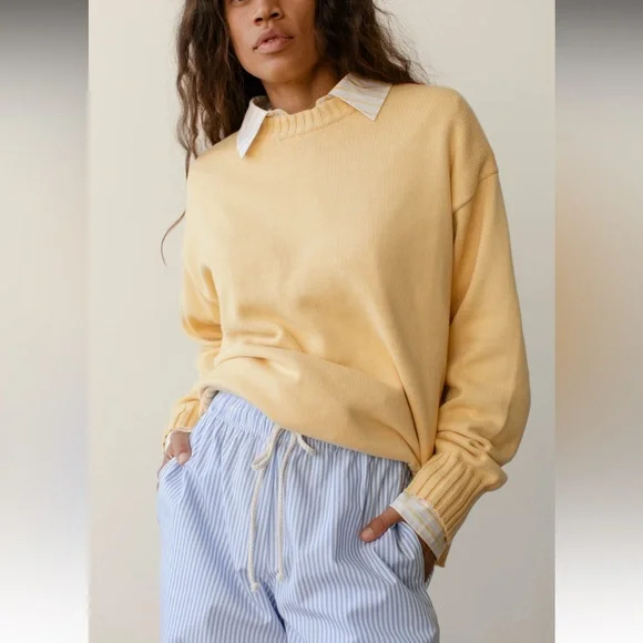 NWOT DONNI The Cotton Knit Crewneck - Picture 3 of 6